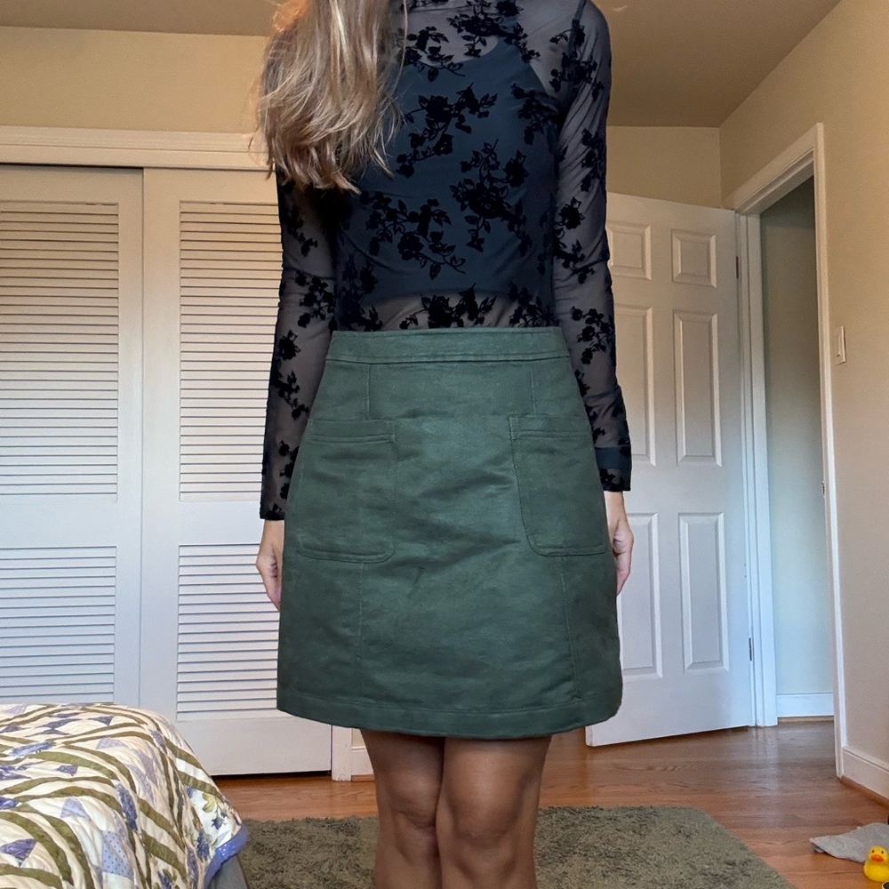 Old Navy Dark Green A-Line Skirt